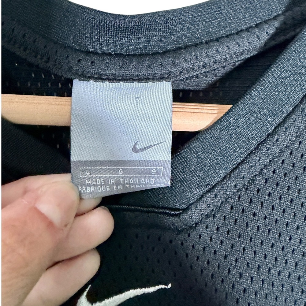 Vintage Y2K Nike Men's Center Swoosh Mesh Basketball Tank‎ Top Black Large - Picture 3 of 4
